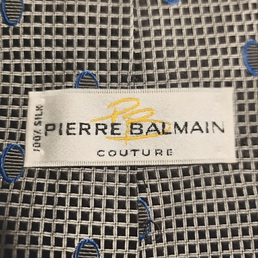 Pierre Balmain Silk Tie Gray Blue
